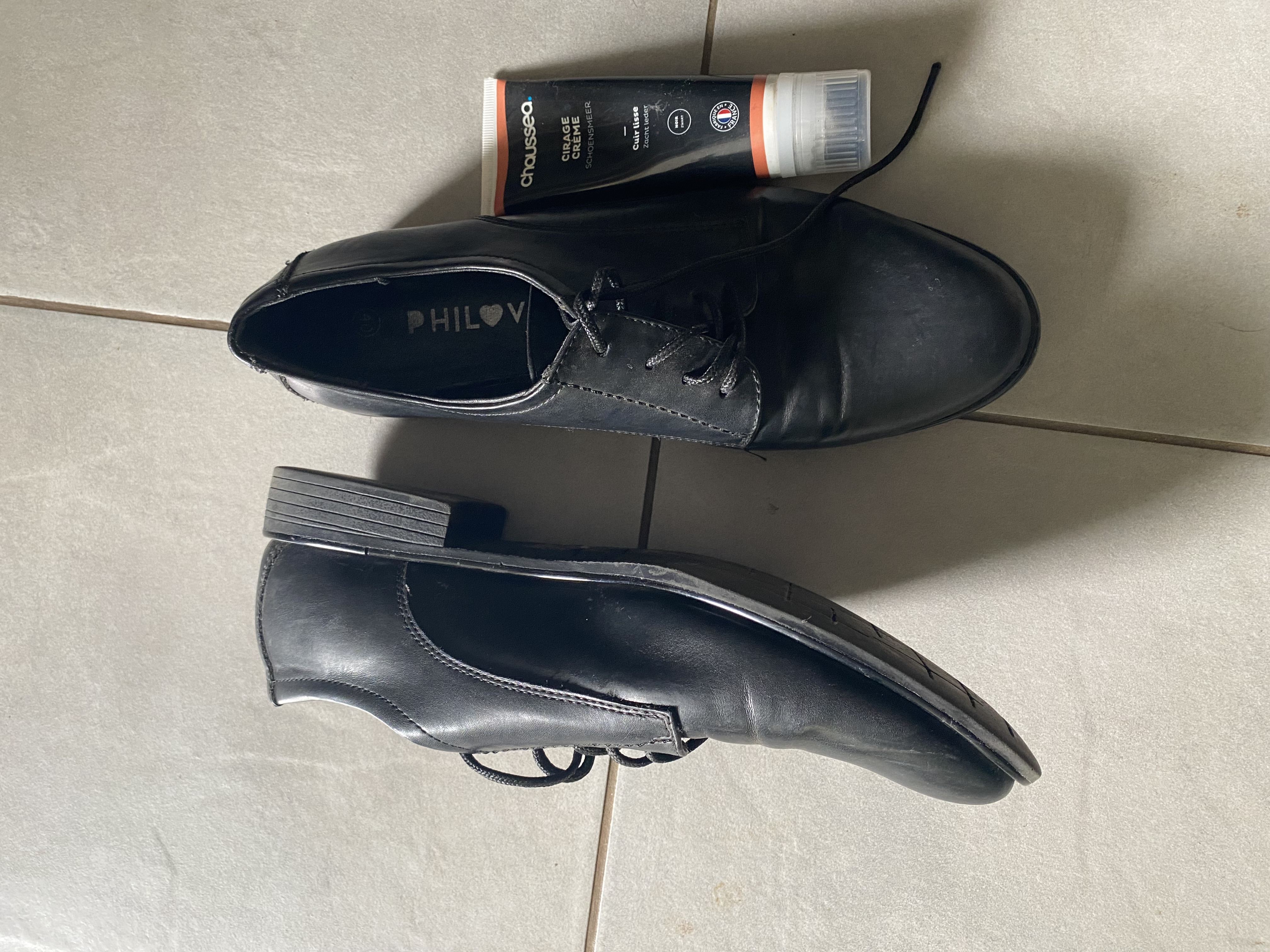 Chaussures derbies noires t40