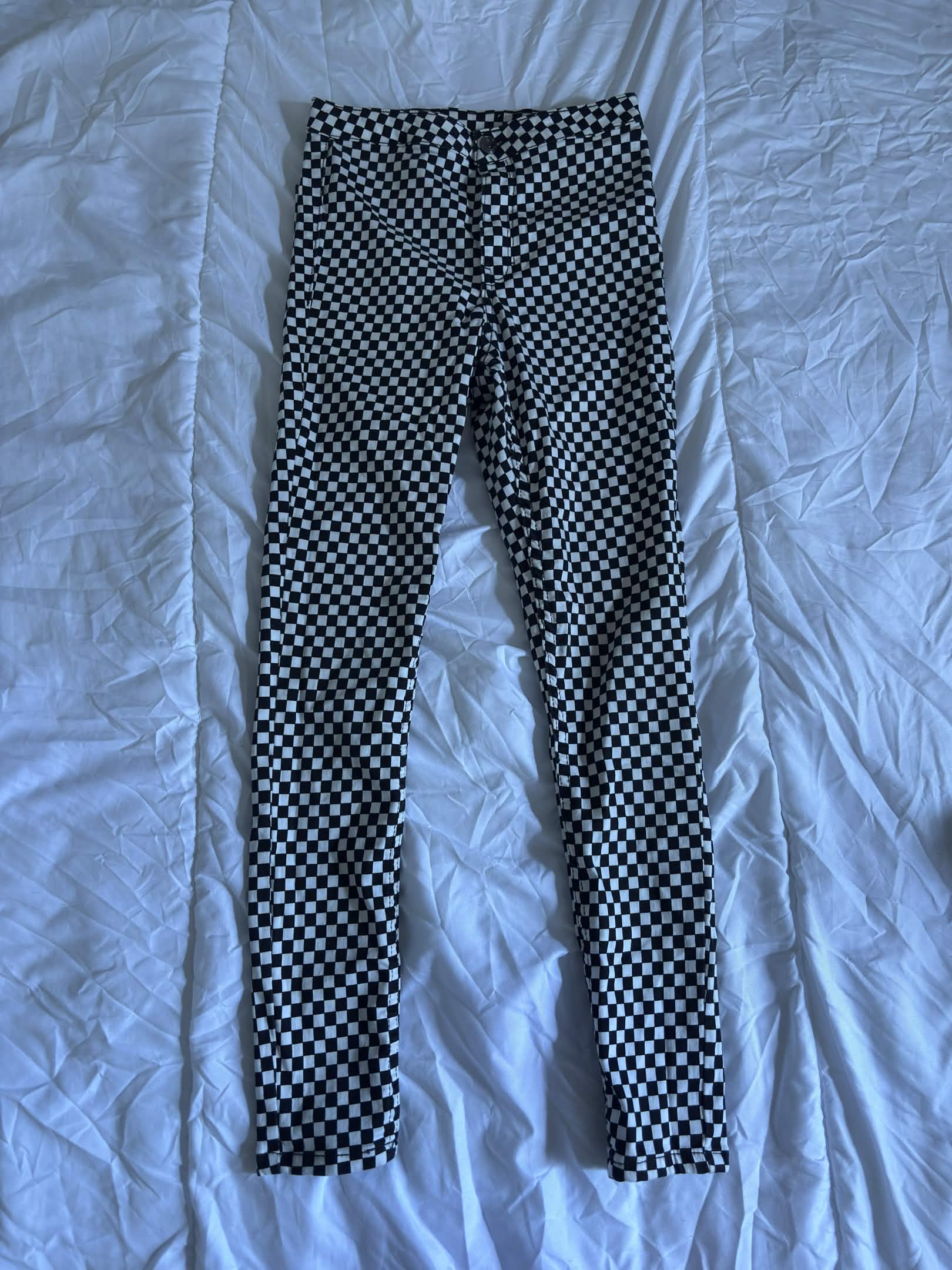 Pantalon skinny à carreaux