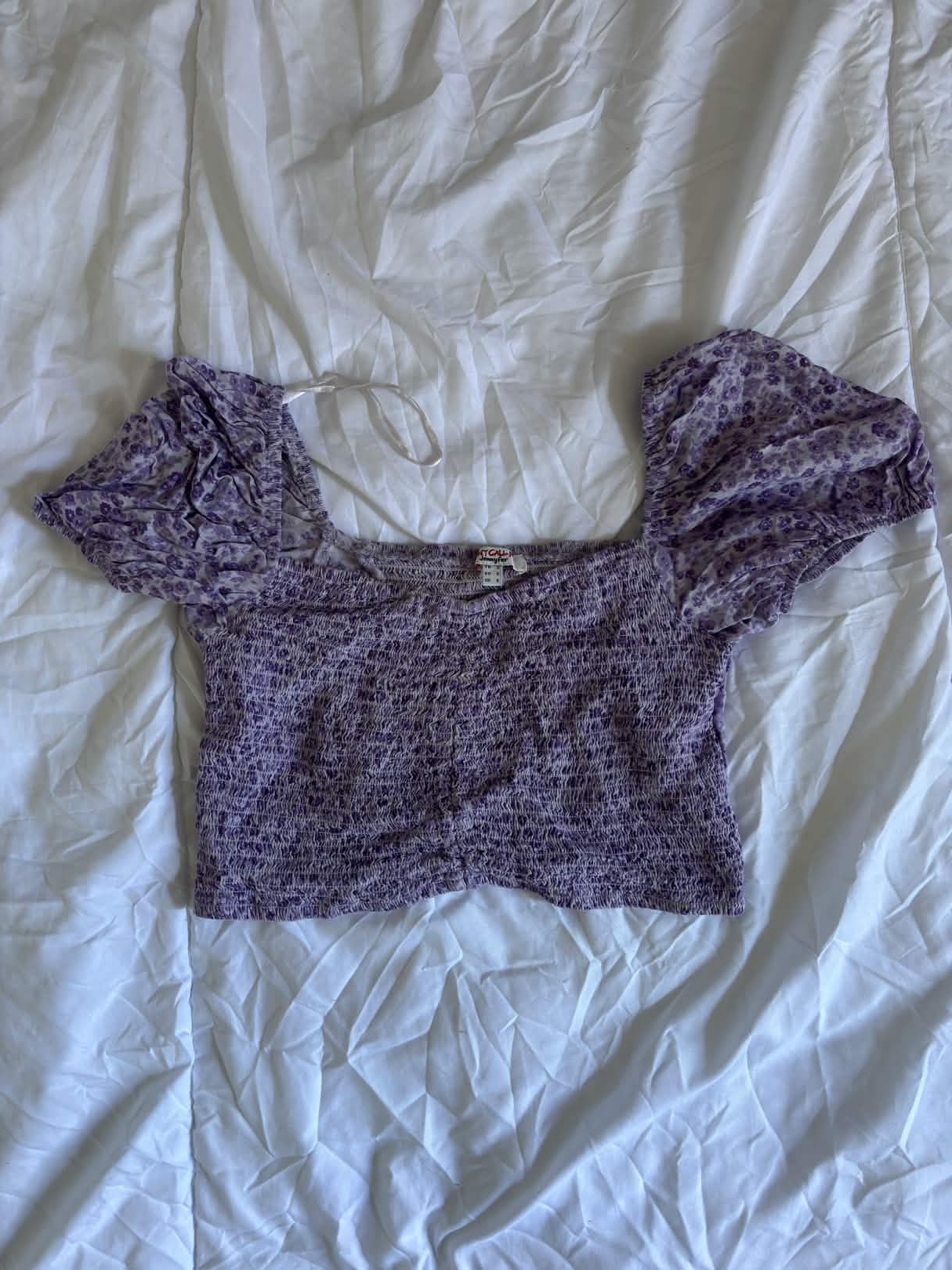 Crop top fleuri