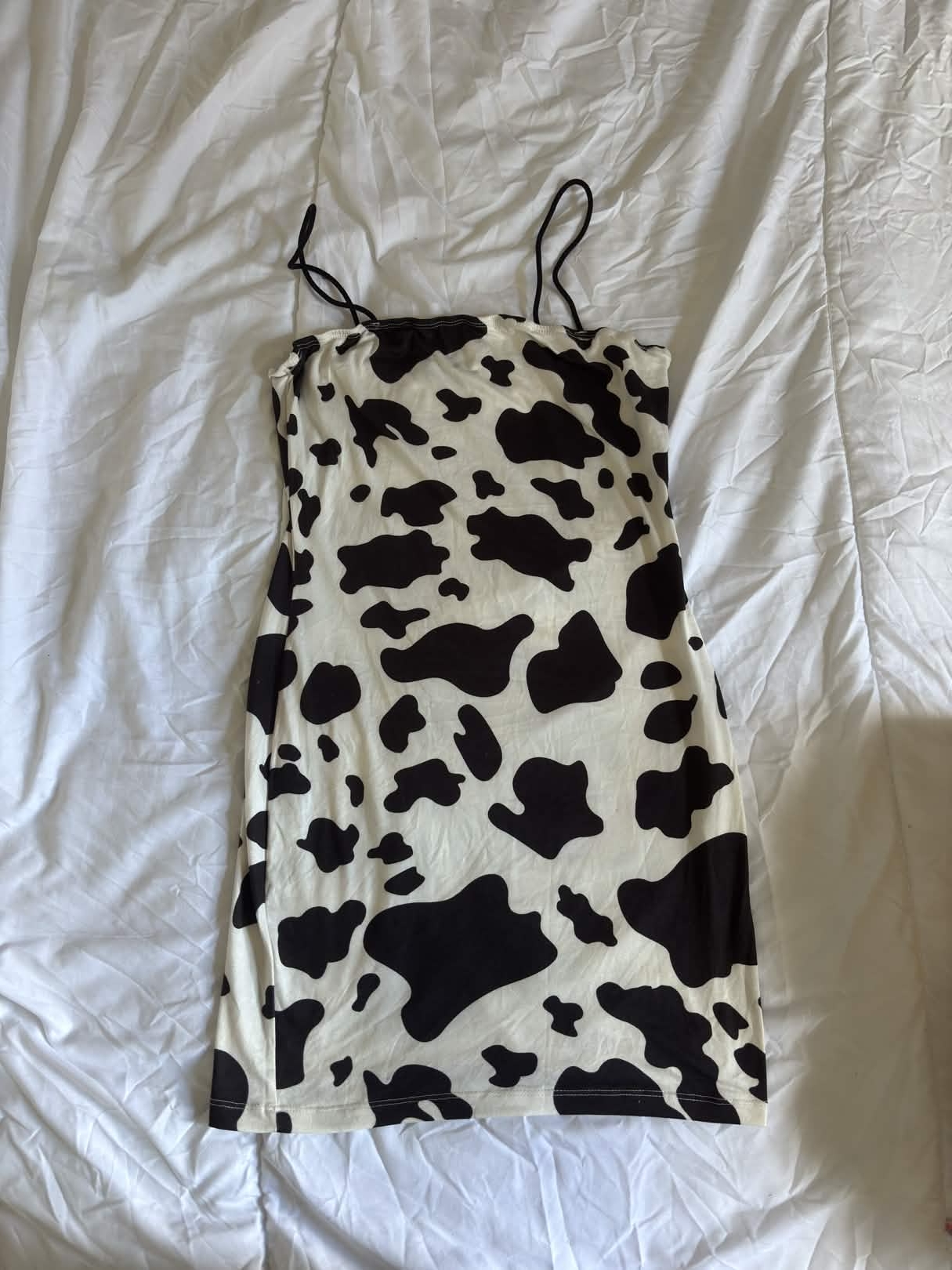 Robe noire & blanche motif vache
