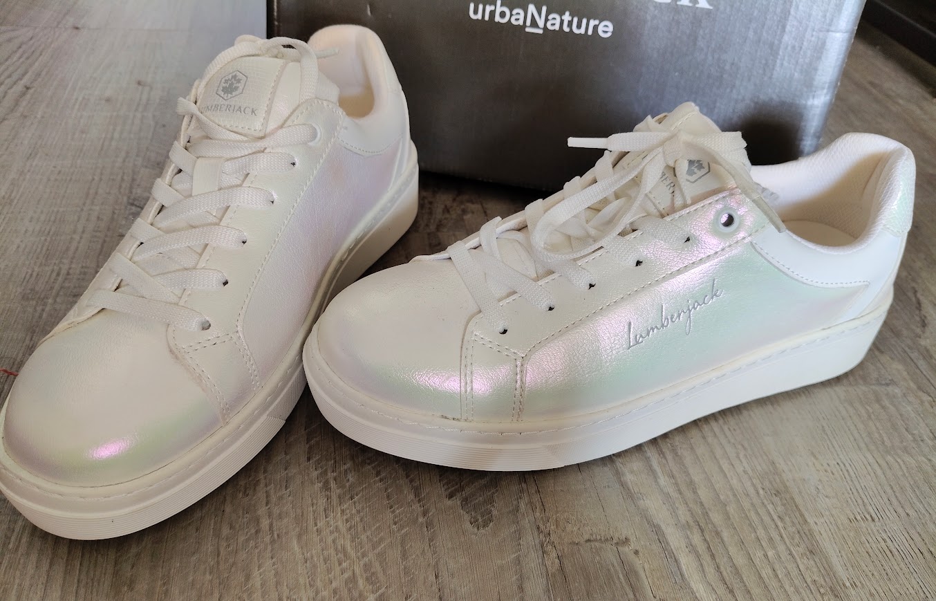 Paire de basket blanc nacré P39 Lumberjack NEUF
