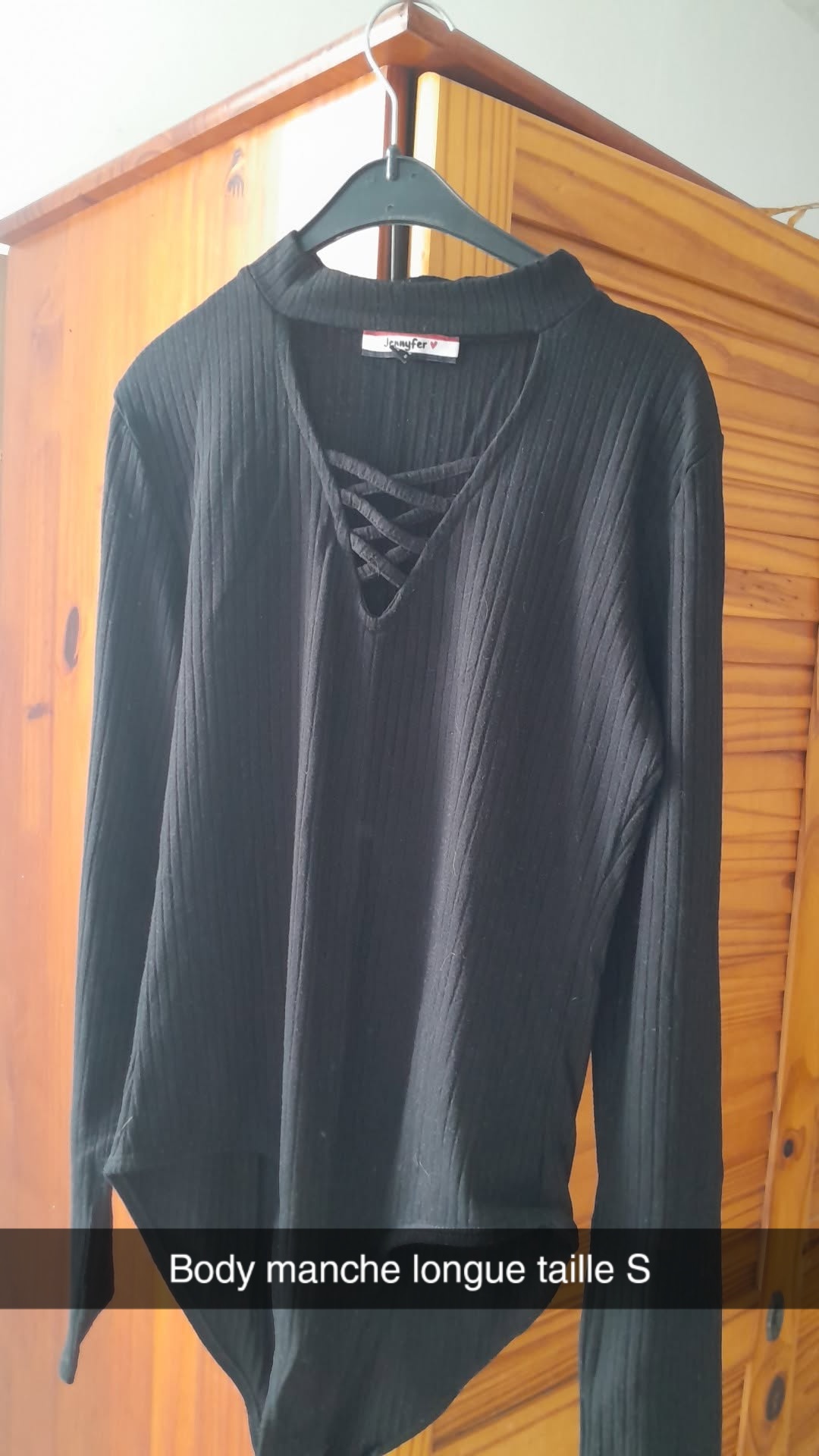 Body noir longue manche