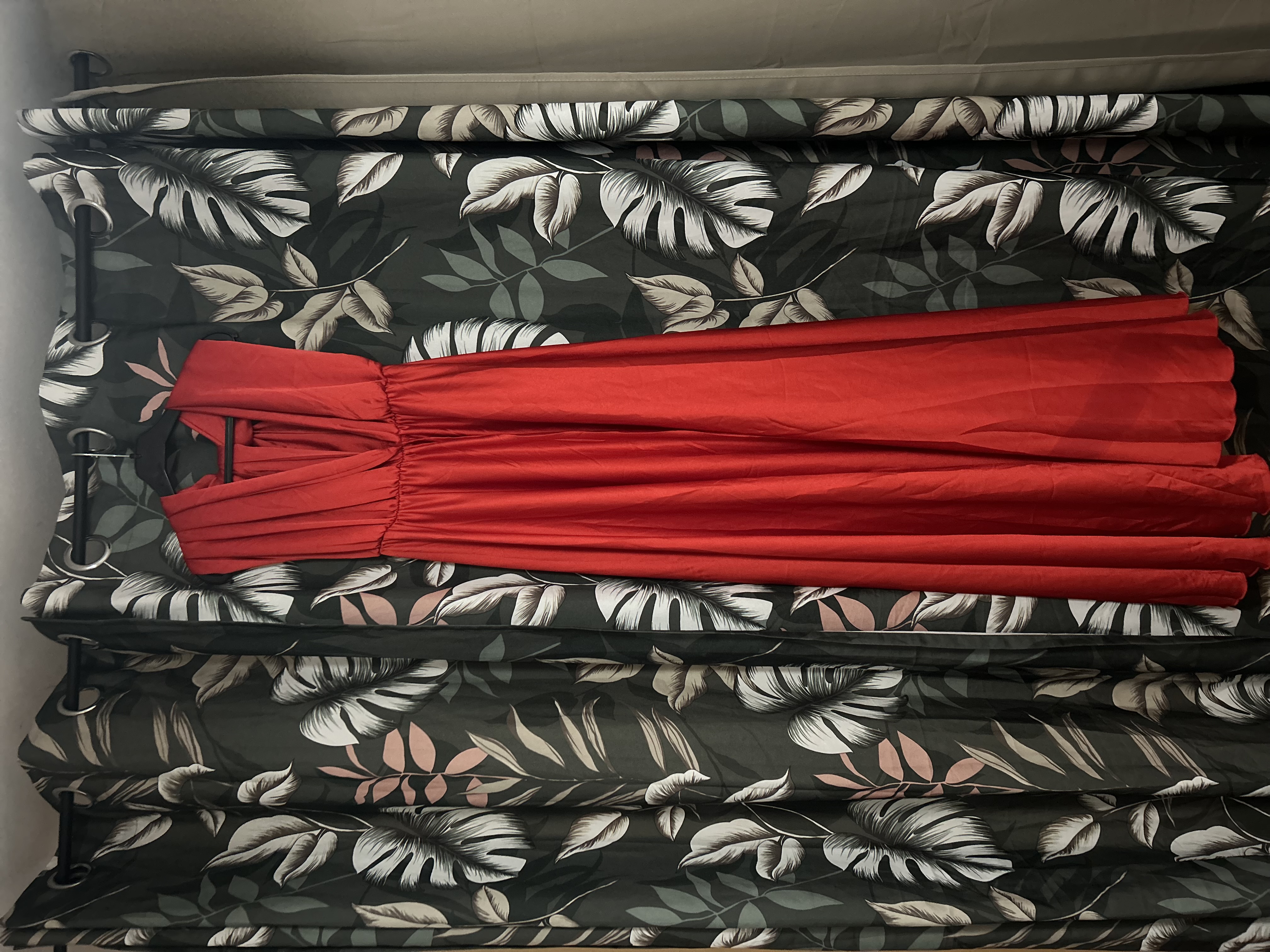 Robe infinity rouge satinée