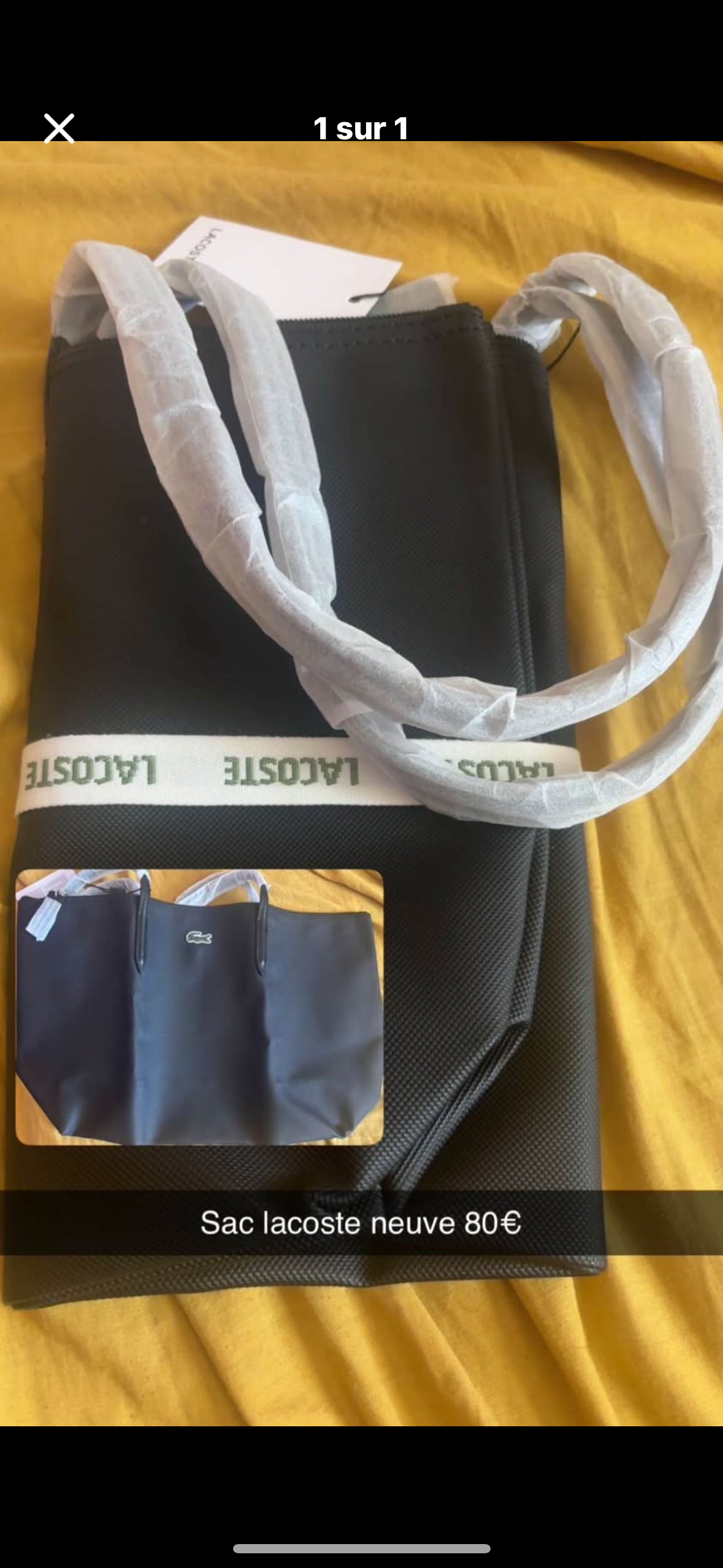 Sac noir lacoste