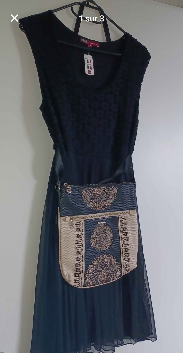 Robe noire DPM + sac Desigual