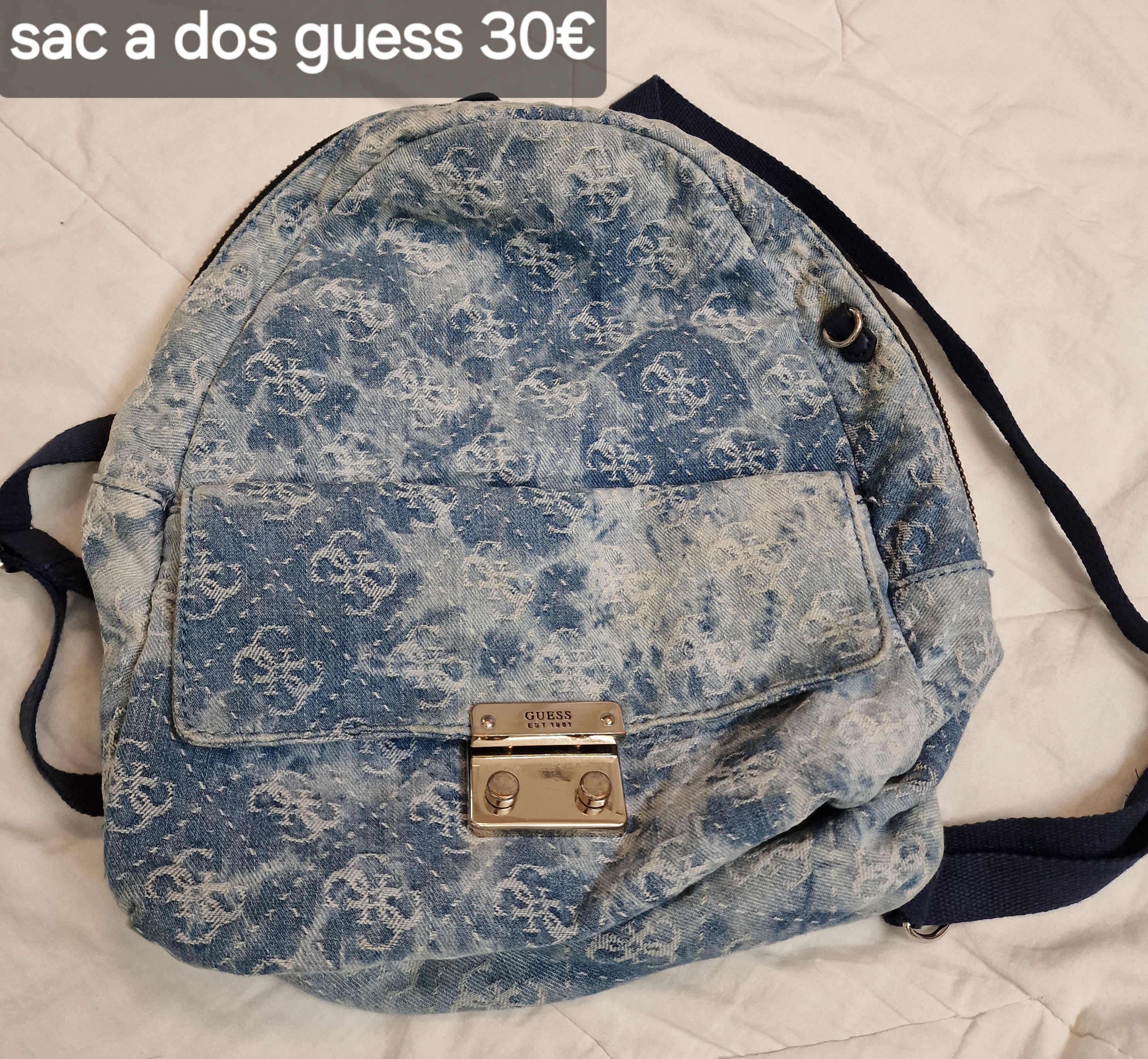 Vend sac a dos en jean