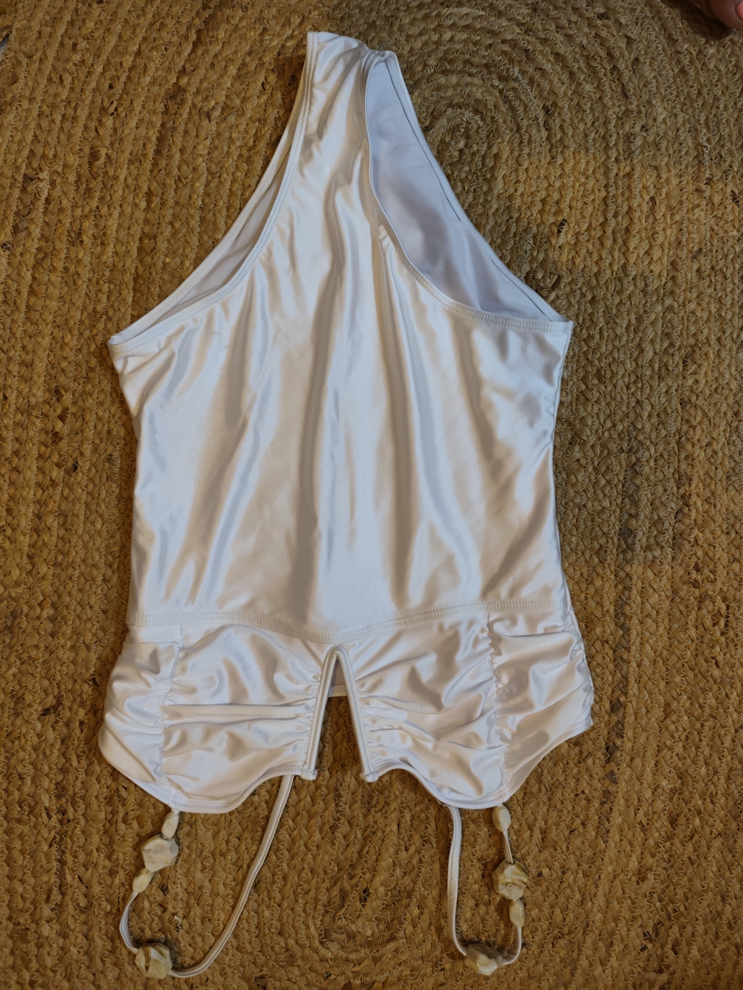 Maillot de bain blanc satinée