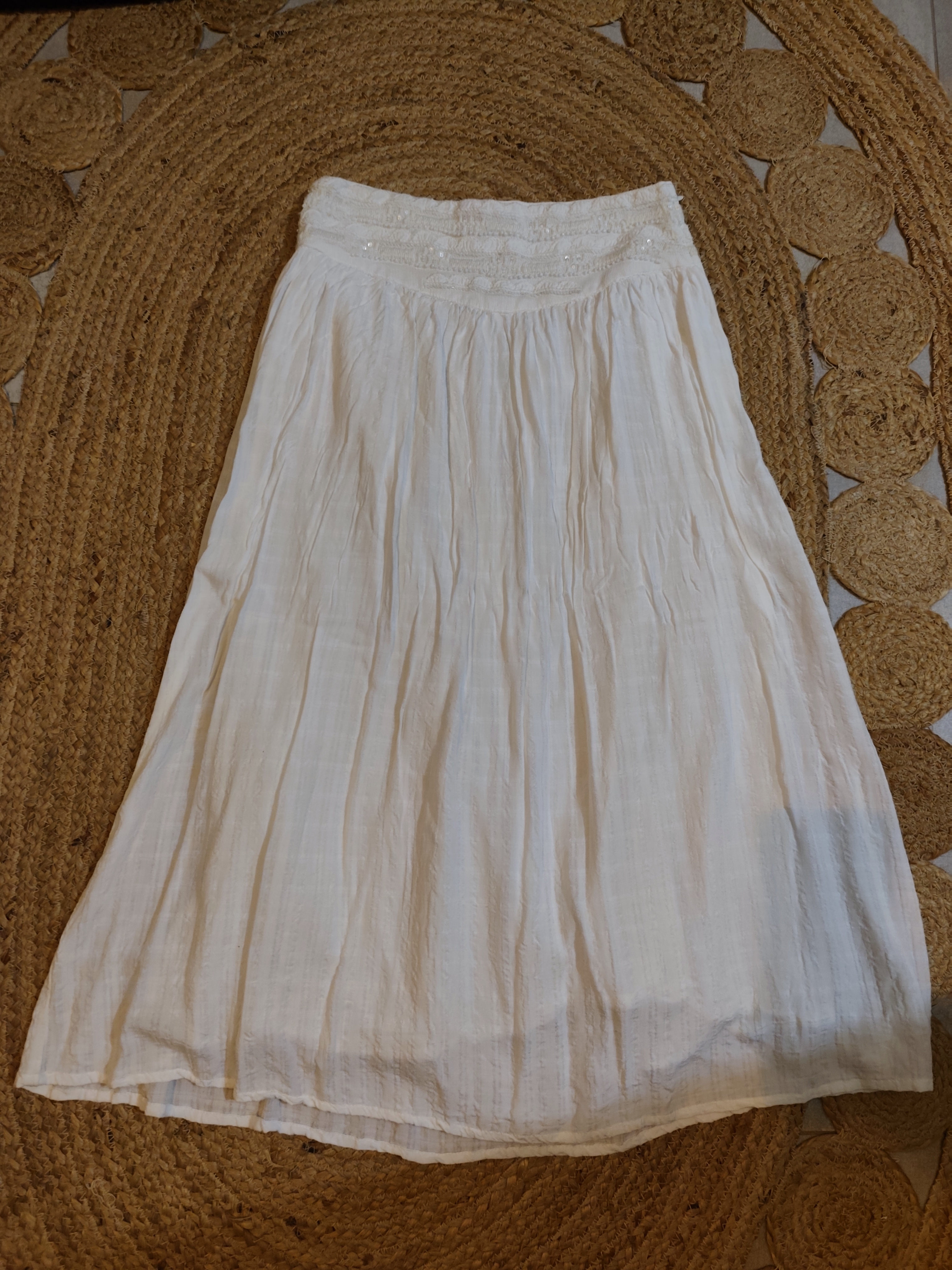 Jupe longue blanche Promod