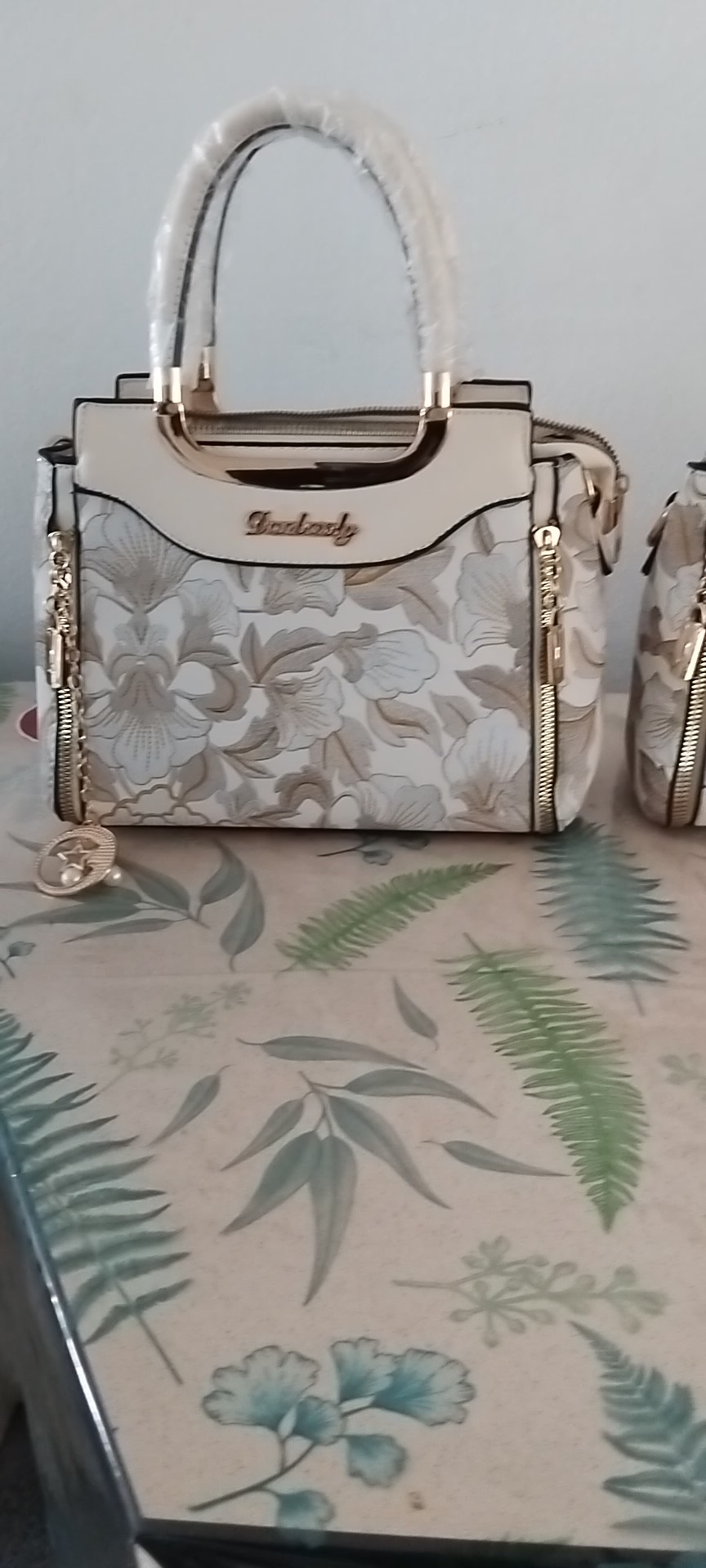 Sacs a main fleuri blanc