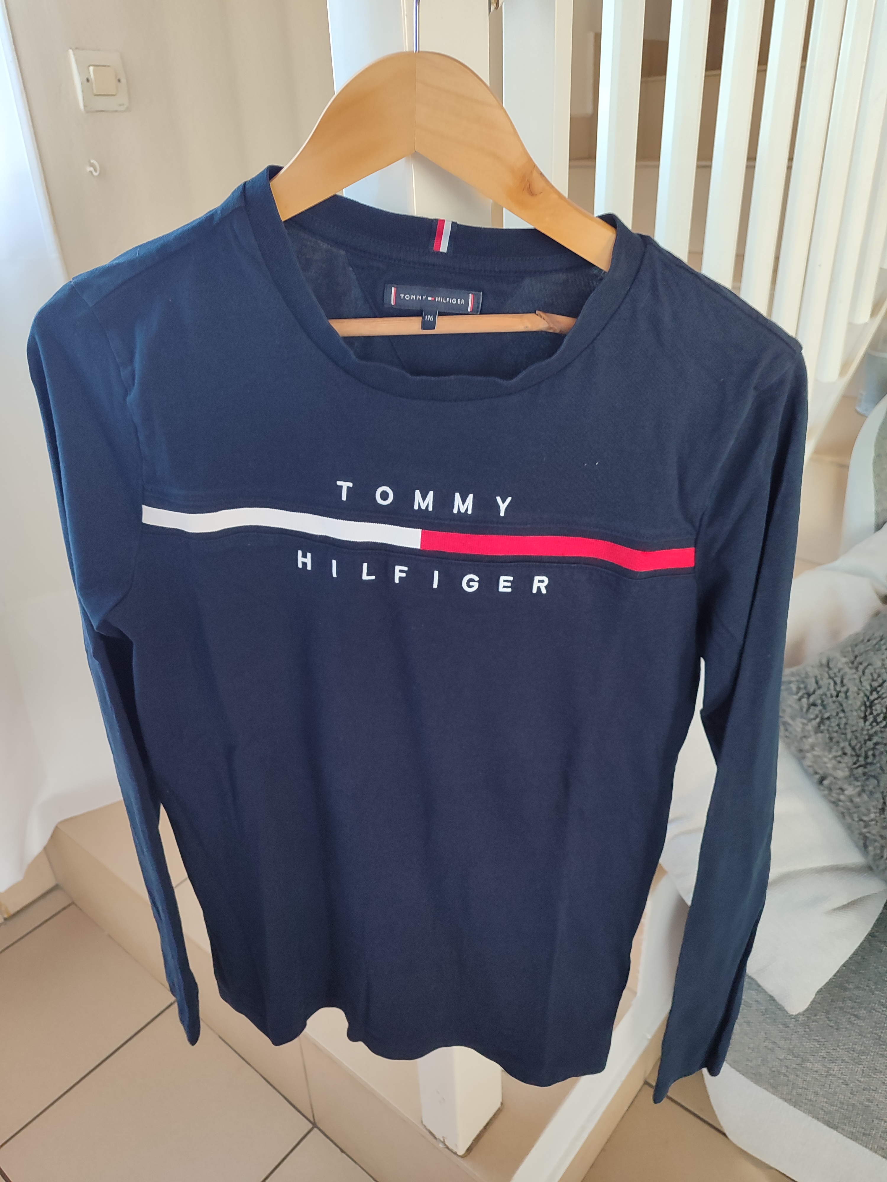 Tee-shirt manches longues bleu marine