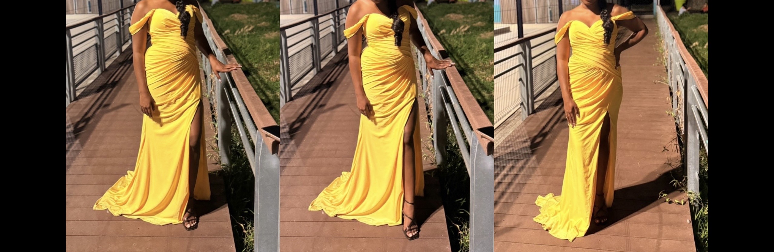 Robe soirée jaune