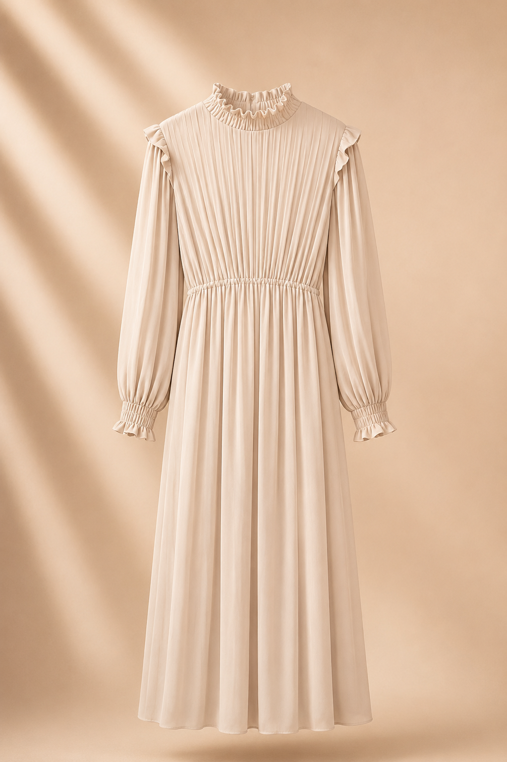 Robe de soirée beige