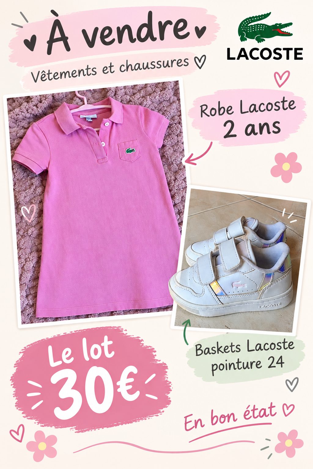 Robe et baskets lacoste