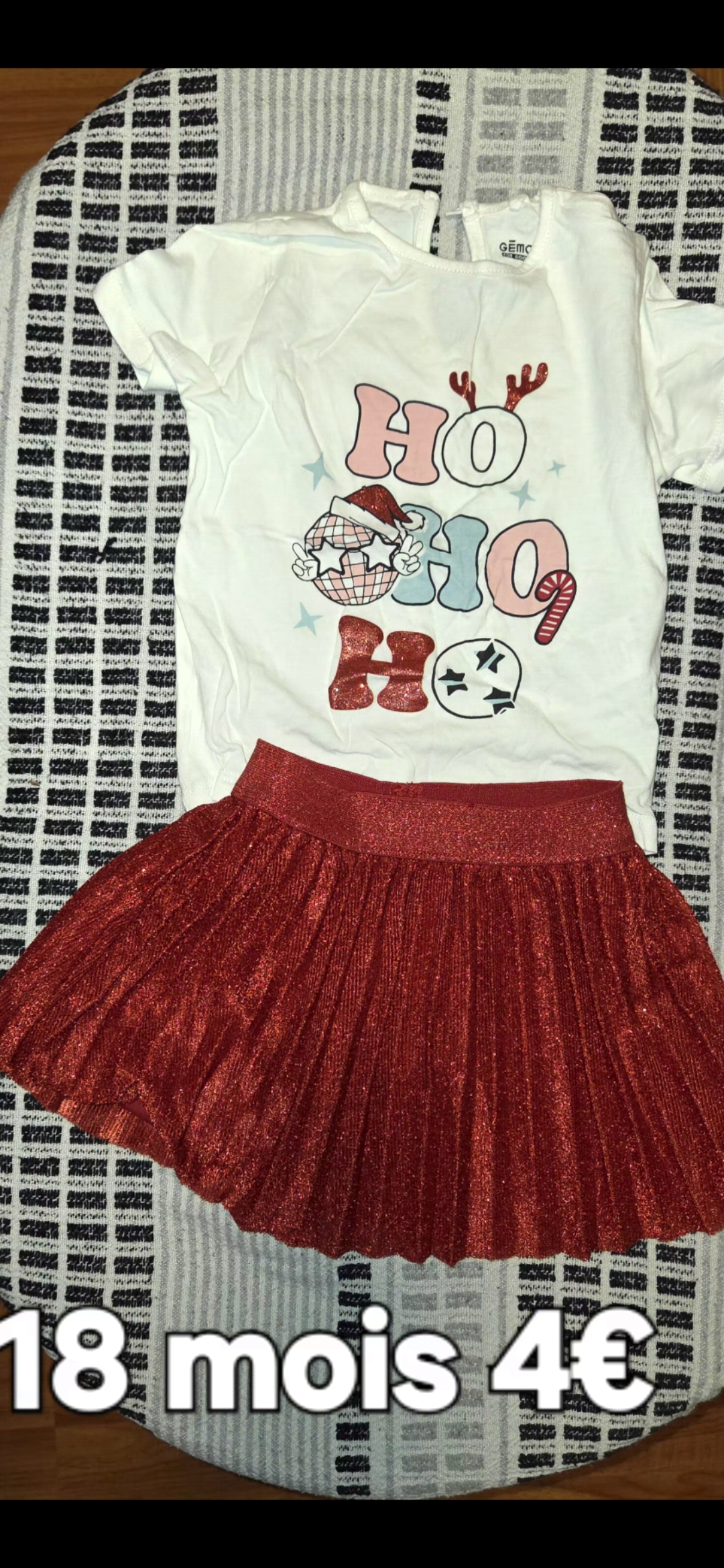 Tee shirt + jupe 18 mois