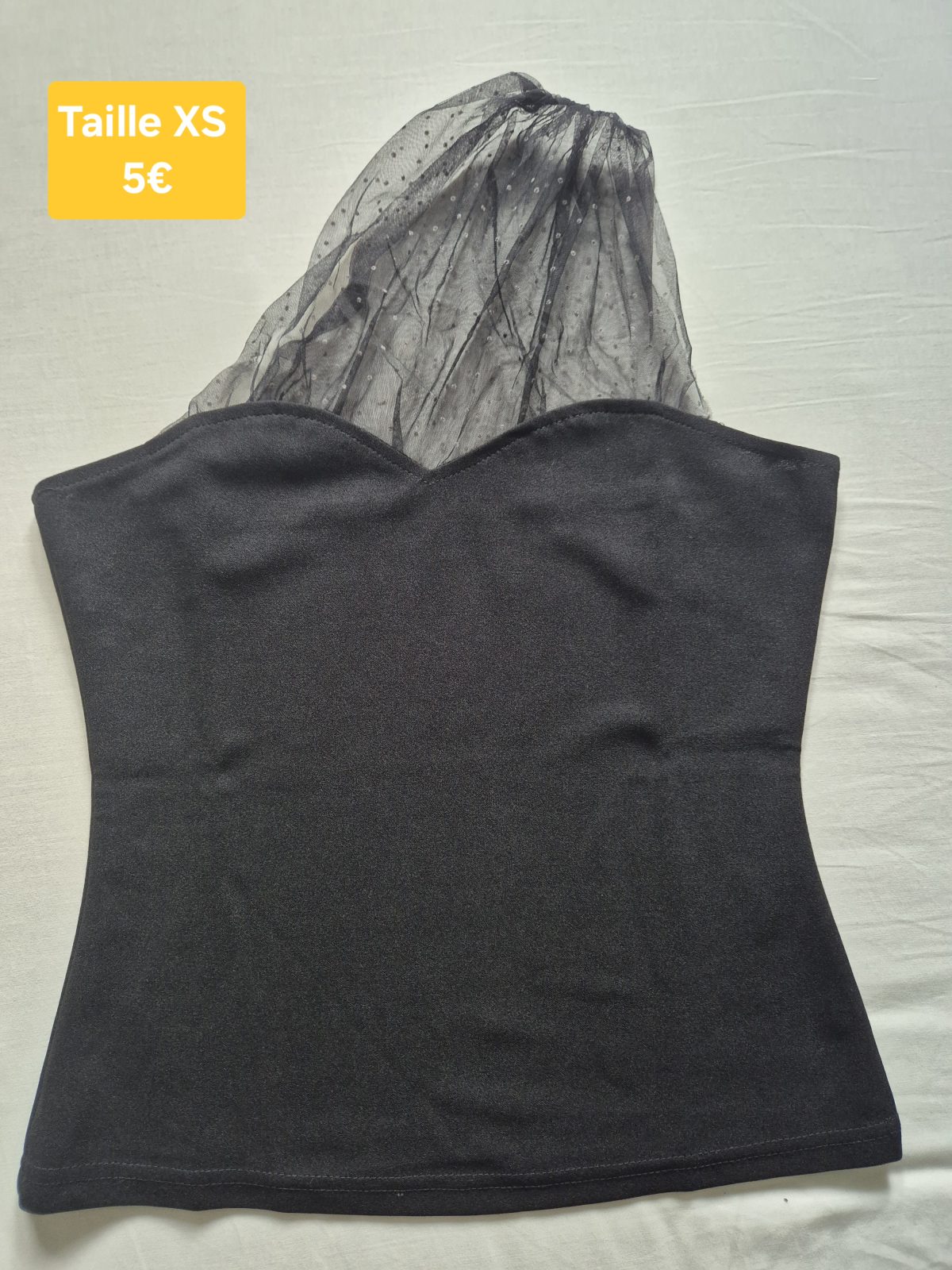Top noir taille XS