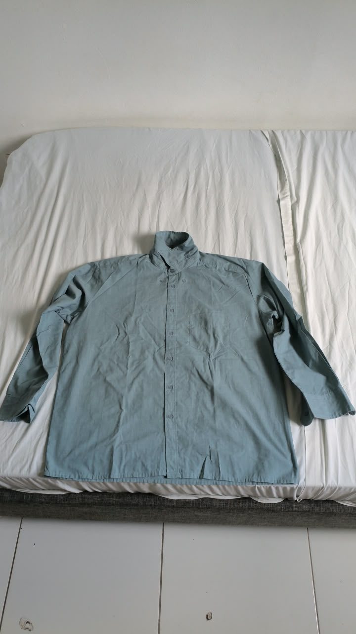Chemise bleu grisé, manches longues — XL