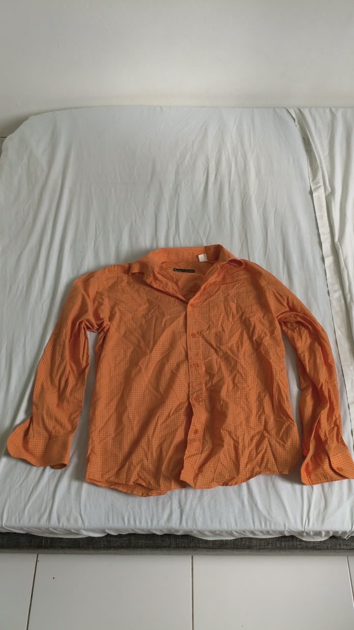 Chemise orange, manches longues — L