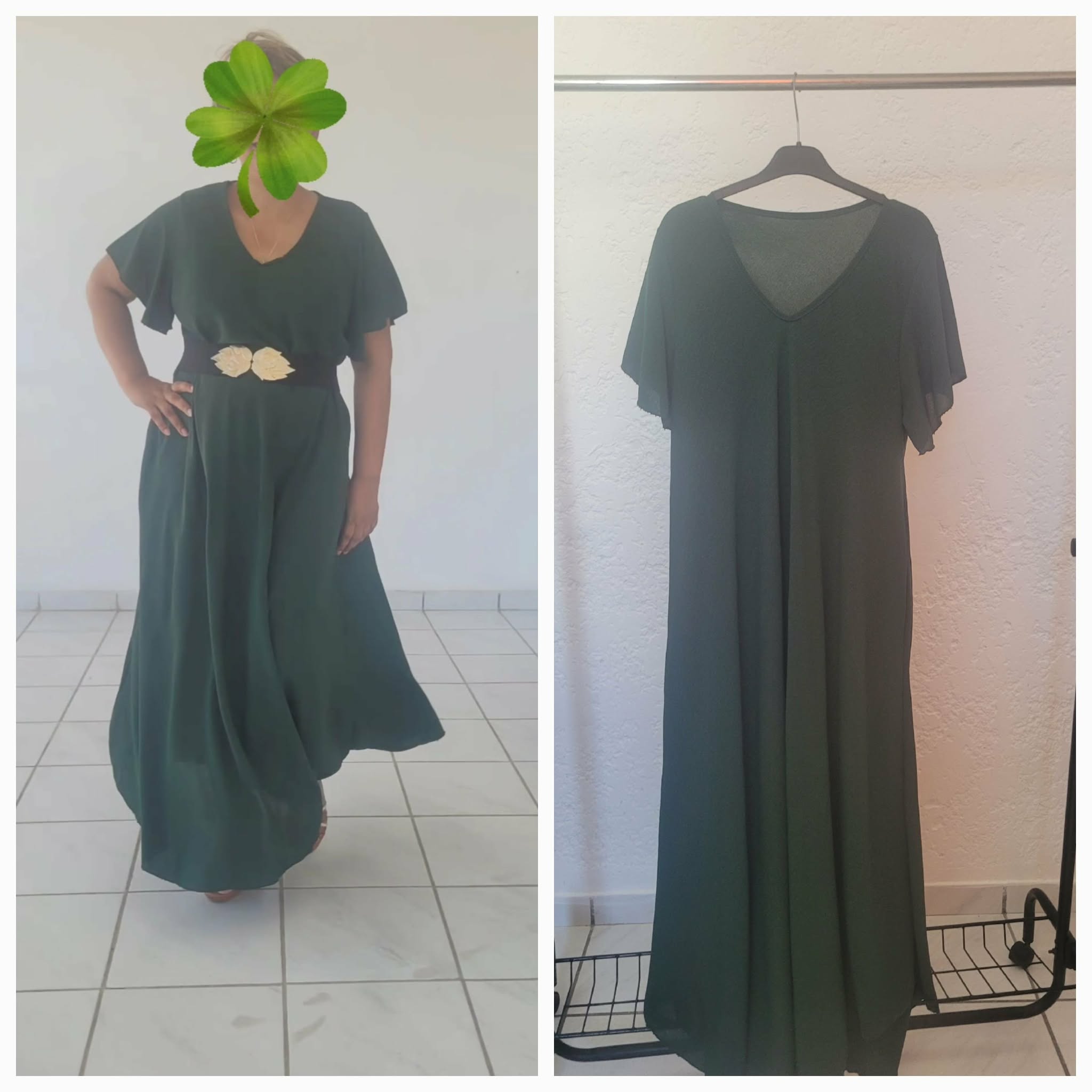 Robe longue verte
