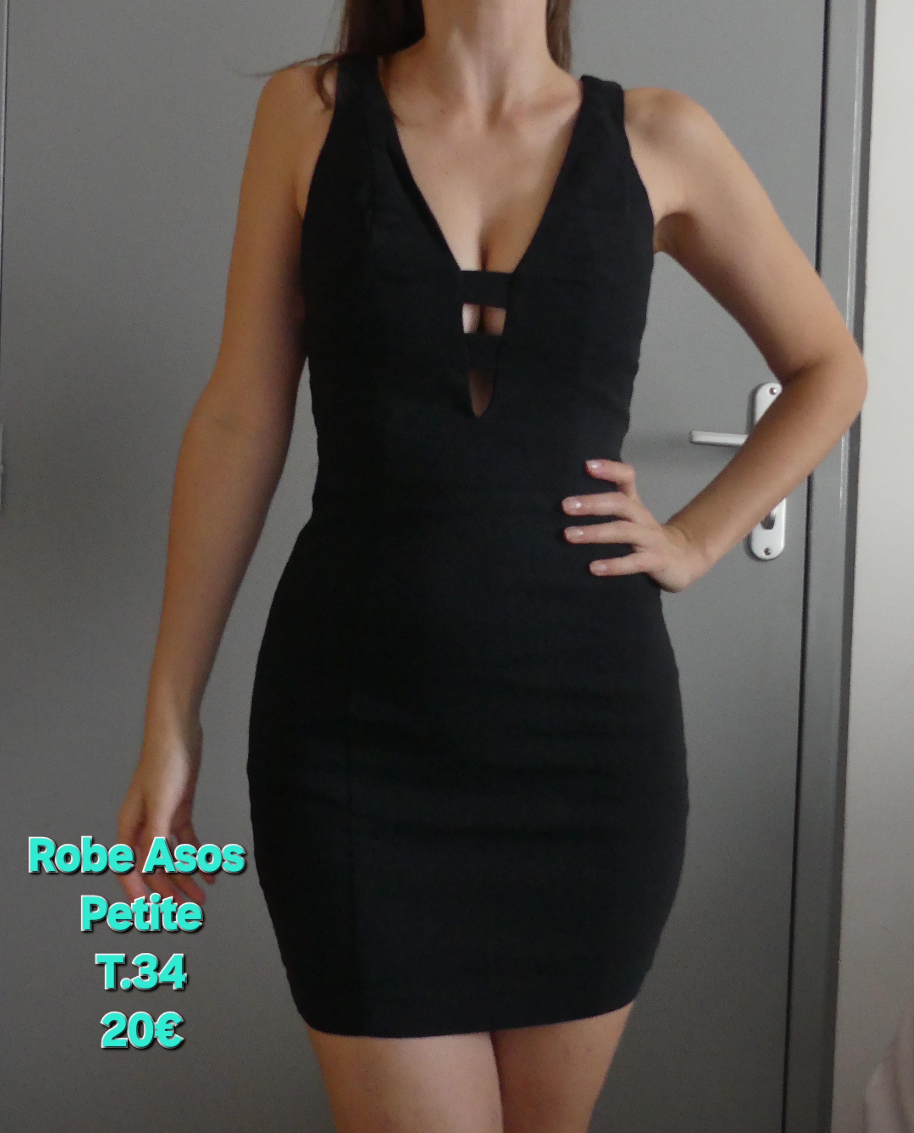 Robe noire courte Asos petite