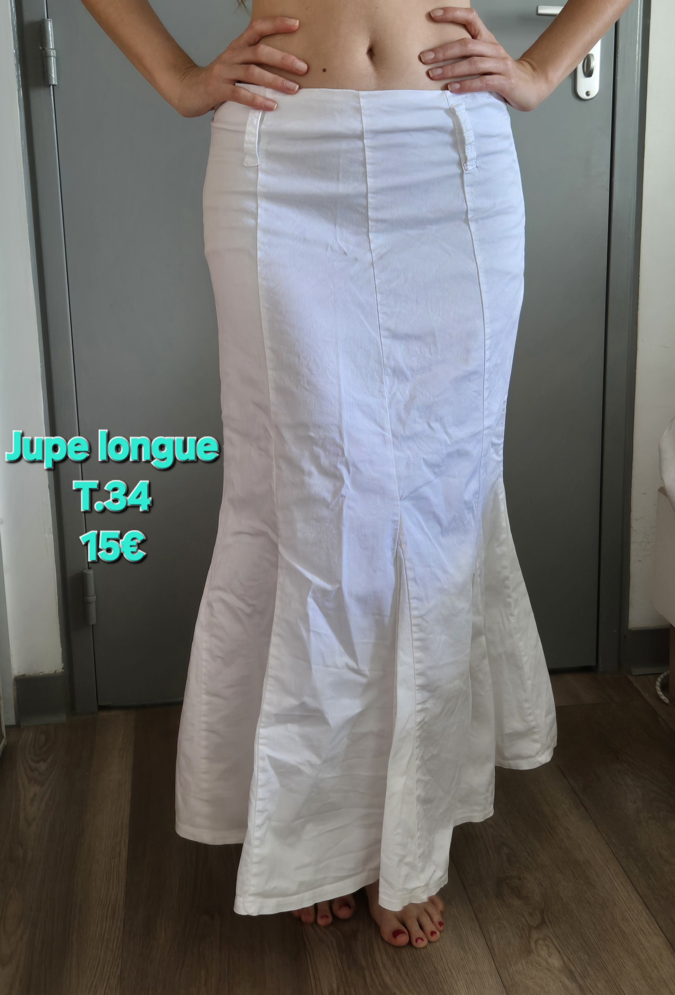 Longue jupe blanche sirène