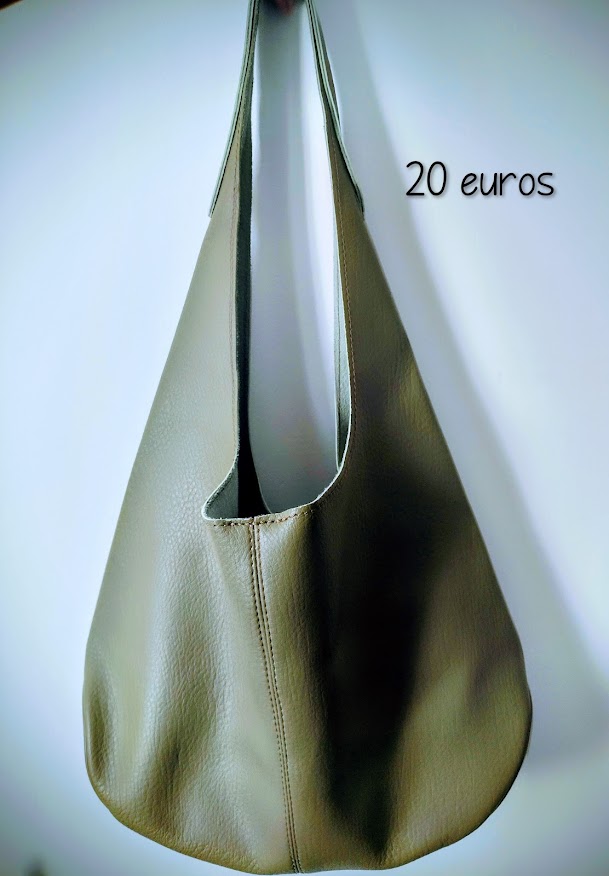 Sac à main ,simili cuir kaki NEUF