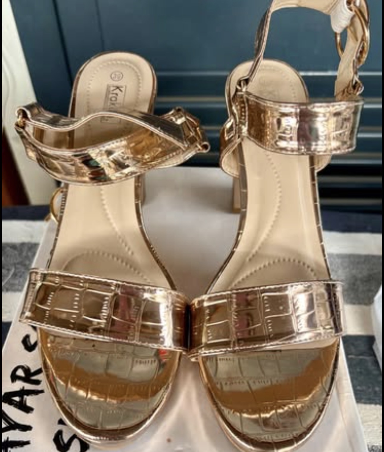 Talon carré rose gold